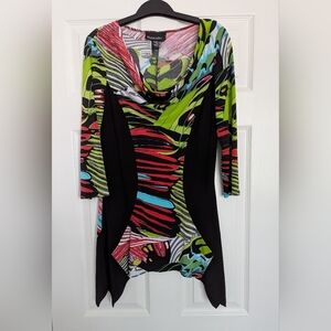 Frank Lyman Design Multicolor Abstract Tunic